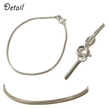 クールな印象を与えるシルバー製スネークチェーンブレスレット【シルバー925 レデ… | YUKATANゆかたん | 詳細画像2