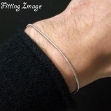 クールな印象を与えるシルバー製スネークチェーンブレスレット【シルバー925 レデ… | YUKATANゆかたん | 詳細画像3