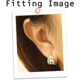 チラリと見える模様がオシャレなフープピアス♪ワイヤーモヨウクロッシングピアス | YUKATANゆかたん | 詳細画像3 