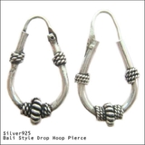 エスニック バリスタイル ドロップ型のフープピアス | YUKATANゆかたん | 詳細画像1