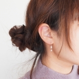 ピアス 淡水パール フラワー 小ぶり シンプル フックピアス 淡水真珠 | YUKATANゆかたん | 詳細画像7 