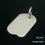 シルバー925 曲線系プレーンのプレートペンダントヘッド 【ペンダントヘッド | laplateriashu  | 詳細画像1 
