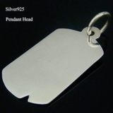 シルバー925 切れ目が特徴のプレーンのプレートペンダントヘッド 【ペンダントヘ… | laplateriashu  | 詳細画像1 