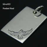 シルバー925 鷲の刻印がインディアン風プレーンプレートペンダントヘッド 【ペン… | laplateriashu  | 詳細画像1 