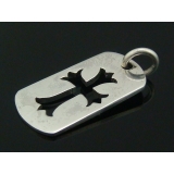 シルバー925 クロスの形に抜かれたプレーンプレートペンダントヘッド 【ペンダン… | laplateriashu  | 詳細画像1 