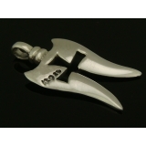 シルバー925 紋章のペンダントヘッド 鋭い2つの剣の間にクロスが浮かび上がるペ… | laplateriashu | 詳細画像2