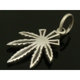 シルバー925 マリファナのペンダントヘッド マリファナの葉デザインのシンプルな… | laplateriashu  | 詳細画像1 