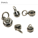 シルバー925 胸元を1点の輝きが照らす円形ペンダントヘッド【シルバー製 ペンダ… | laplateriashu  | 詳細画像2 