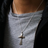 シルバー925 ゴールドのクロスがカッコいいダブルクロスデザインペンダントトップ… | laplateriashu | 詳細画像3