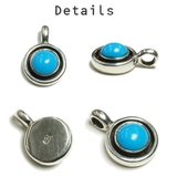 シルバー925 丸いデザインが思わず目を引く石付きシルバーペンダントトップ 【シ… | laplateriashu  | 詳細画像2 