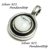 シルバー925 洗練されたデザインの石付きシルバーペンダントトップ 【シルバー製 | laplateriashu  | 詳細画像1 