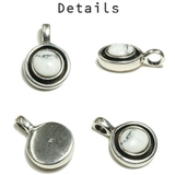 シルバー925 洗練されたデザインの石付きシルバーペンダントトップ 【シルバー製 | laplateriashu  | 詳細画像2 