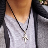 シルバー925 主張しすぎないデザインのマリファナリーフペンダントトップ 【シル… | laplateriashu  | 詳細画像3 