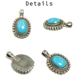 シルバー925 オシャレが楽しくなるターコイズブルー石付きペンダントトップ 【シ… | laplateriashu  | 詳細画像2 