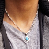 シルバー925 不思議な形の石付きペンダントトップ 【シルバー製 | laplateriashu  | 詳細画像3 