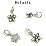 シルバー925 花をモチーフにした白い石付きペンダントトップ 【シルバー製 | laplateriashu  | 詳細画像2 