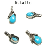 シルバー925 フルーツをイメージした青い石付きペンダントトップ 【シルバー製 | laplateriashu  | 詳細画像2 