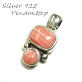 シルバー925 奇抜なデザインのピンクの石付きペンダントトップ 【シルバー製 | laplateriashu  | 詳細画像1 