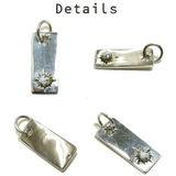 シルバー925 オシャレなプレートタイプの白い石付きペンダントトップ 【シルバー… | laplateriashu | 詳細画像2