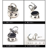 シルバー925 花柄の小さなランチぽっクスのような円形の宝石箱のペンダントトップ | YUKATANゆかたん | 詳細画像2 