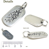 シルバー925 古代文字のような紋章が描かれたプレーンタイプのペンダントトップ【… | laplateriashu  | 詳細画像2 