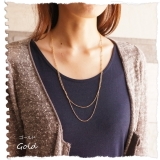 2連レディースネックレス 60cmと65cmの長さのかわいいつぶチェーンネックレ… | YUKATANゆかたん | 詳細画像5 