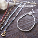 キラキラなラインストーンで足元が輝くラインストーンアンクレット アクセサリー | YUKATANゆかたん | 詳細画像1 