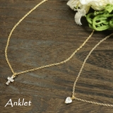 ワンポイントの小っちゃなチャームがかわいい上品なアンクレット アクセサリー | YUKATANゆかたん | 詳細画像1