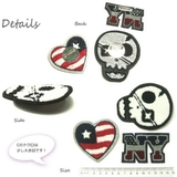 アメリカンな雰囲気のもこもこ毛糸刺繍ブローチ 【ワッペン バッヂ | YUKATANゆかたん | 詳細画像3 