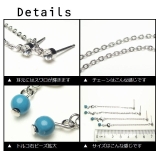 ターコイズカラーのビーズ× ４つの可愛いモチーフをぶら下げたロングスタッドピアス | YUKATANゆかたん | 詳細画像3 