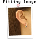 7色のビーズが可愛らしい♪レインボーカラーのワンタッチフープピアス 【クロッシン… | YUKATANゆかたん | 詳細画像5