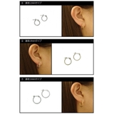 2カラー×5サイズ シンプルな輪っかだけのワンタッチフープピアス アクセサリー | YUKATANゆかたん | 詳細画像2 