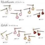 小さなキラキラハートとが輝くキラキラプチハートピアス アクセサリー | YUKATANゆかたん | 詳細画像2