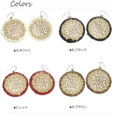 異素材ミックス!!大きめゴールドプレートのエスニックフックピアス アクセサリー | YUKATANゆかたん | 詳細画像2 