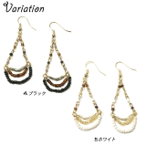 シックな色合いの色んなビーズを使ったフックピアス アクセサリー | YUKATANゆかたん | 詳細画像2 