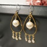 キスカの8mmコットンパールとドロップ型CZキュービックジルコニアが揺れるエスニ… | YUKATANゆかたん | 詳細画像1