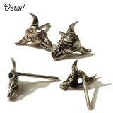 【シルバーピアス】バッファロースカルスタッドピアス 【牛 ドクロ | laplateriashu  | 詳細画像2 