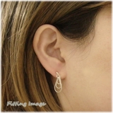 ドロップ型の大きさいの違う3枚のパーツが揺れるサガリピアス131 f131 | YUKATANゆかたん | 詳細画像3