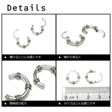 太めタイプ エスニック使用バリスタイルのフープピアス ～三点模様編 | YUKATANゆかたん | 詳細画像2 
