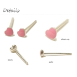 よく見るとハート型♪とっても小さなプチハートスタッドピアス アクセサリー | YUKATANゆかたん | 詳細画像2 