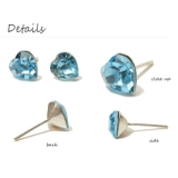 【シルバーピアス】でかハートのスタッドピアス～ライトブルー 水色 【レディースピ… | YUKATANゆかたん | 詳細画像2 