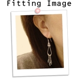 ドロップ型のシルバー線とグレーカラービーズがユラユラ揺れるエスニック風のサガリタ… | YUKATANゆかたん | 詳細画像3