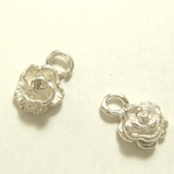フラワーシルバーパーツ2個で1セット 横幅4 03mm×高さ6 | YUKATANゆかたん | 詳細画像1 