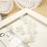 多面カットビーズ直径4mm ホワイトオパール 1gのグラム販売(約10個入り) | YUKATANゆかたん | 詳細画像1 