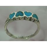 シルバー925 ハートがいっぱいでターコイズの輝きがキレイ！ トルコ石リング14 | YUKATANゆかたん | 詳細画像1 