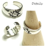 フリーサイズリング いびつな表情の太陽を中心に掲げた足指リング 【トゥリング | YUKATANゆかたん | 詳細画像2 