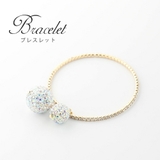 バングル パヴェボール ラインストーン シンプル おしゃれ 上品 華奢 | AUNI | 詳細画像1 