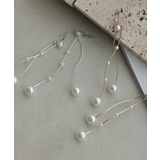 ピアス 結婚式 イヤーアクセサリー お呼ばれ おしゃれ 樹脂パール 大人 上品 | AUNI | 詳細画像4 