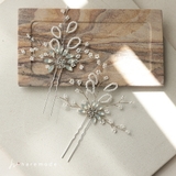 ヘアピン かんざし 結婚式 ヘアアクセサリー ビジュー お呼ばれ おしゃれ | AUNI | 詳細画像1 