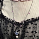シルバー | ステンド風ハートネックレス | axes femme